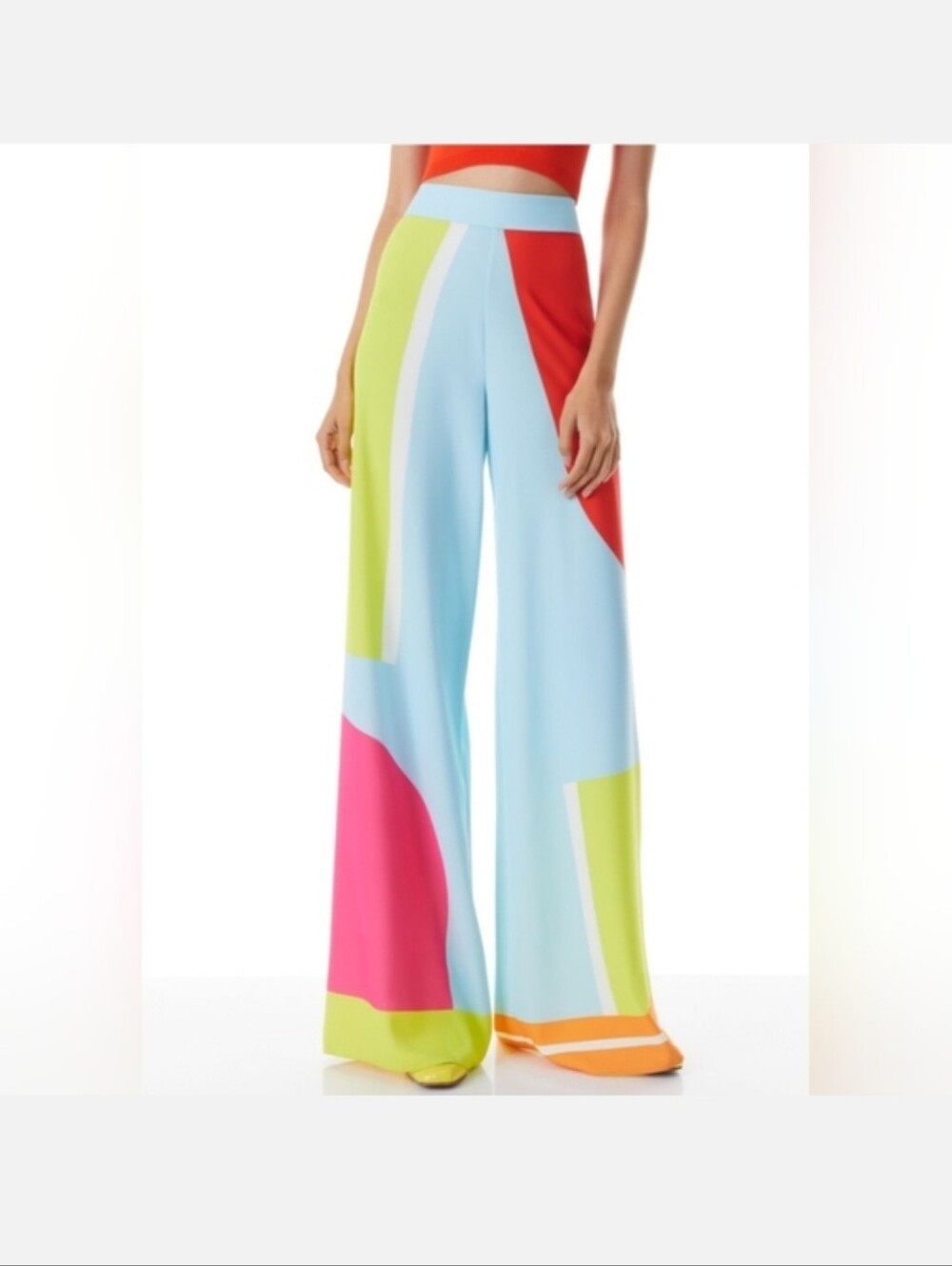 ALICE + OLIVIA ATHENA WIDE LEG PANT SIZE 0 NWT $485 - Picture 8 of 16